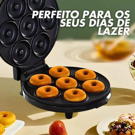 Imagem de Máquina para Fazer Mini Donuts 7 Rosquinhas Preta 110v