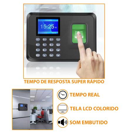 Imagem de Máquina Ponto Relógio Biométrico Digital Eletrônico Empresa