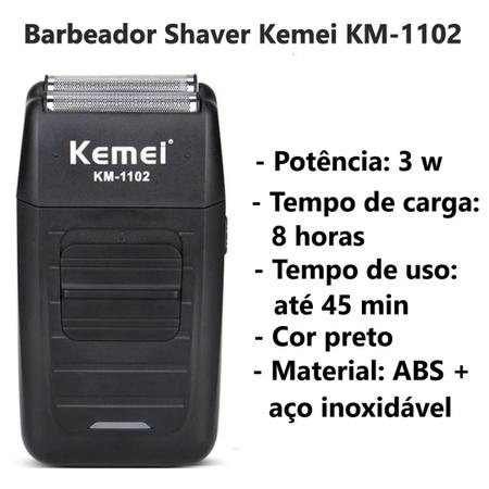 Imagem de Máquina Shaver de Barbear  Kemei  KM 1102 Bivolt 