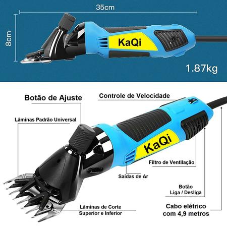 Imagem de Máquina Tosar Tosquiadeira 550 Watts Ovino Ovelha Carneiro 220v KaQi 6176