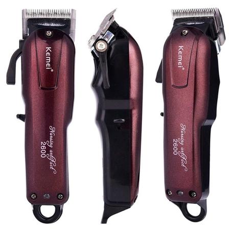 Maquininha De Cortar Cabelo Profissional Kemei 2600 Bivolt - Laurus Imagem de Maquininha De Cortar Cabelo Profissional Kemei 2600 Bivolt