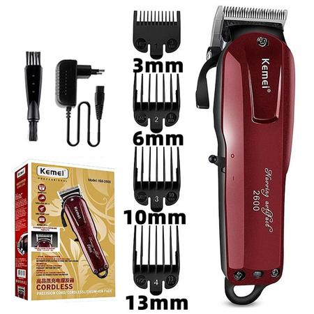 Maquininha De Cortar Cabelo Profissional Kemei 2600 Bivolt - Laurus Imagem de Maquininha De Cortar Cabelo Profissional Kemei 2600 Bivolt