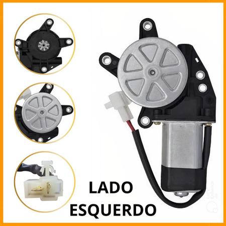 Imagem de Maquininha Motor de Vidro Eletrico carro Universal mabuchi 8 dentes para carro 12v Lado Esquerdo fio preto completo