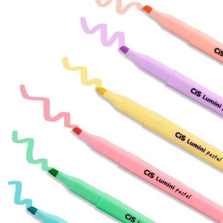 Marca Texto Lumini Pastel Estojo com 6 Unidades Cis Imagem de Marca Texto Lumini Pastel Estojo com 6 Unidades Cis