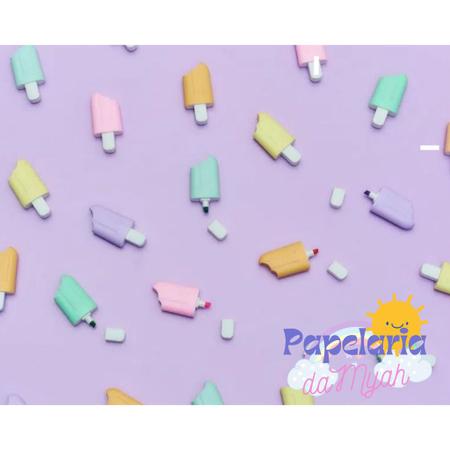 Imagem de Marca Texto Mini Picole Pastel Trend/ papelaria fofa / papelaria criativa / marca texto fofas