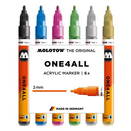 Imagem de Marcador acrílico Molotow One4All 127HS Metallic-Set