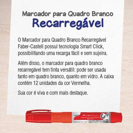 Imagem de Marcador Quadro Branco Recarregável Faber Castell Caneta Kit