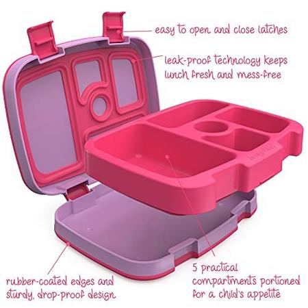 Imagem de Marmita Infantil à Prova de Vazamentos, 5 Compartimentos Estilo Bento - Fadas - Sem BPA, Lavável