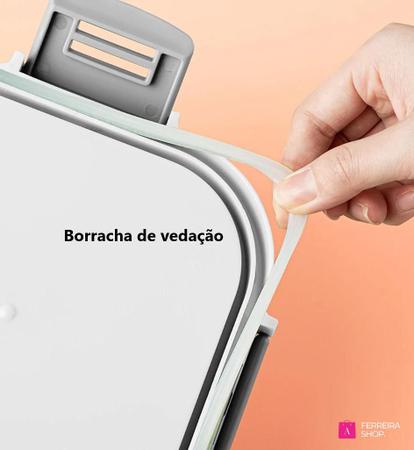 Marmita Lancheira Pote 2 Camada + Divisória Lunch Box Fh41 - Caetano Store Imagem de Marmita Lancheira Pote 2 Camada + Divisória Lunch Box Fh41