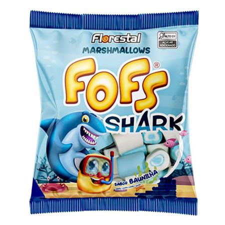 Marshmallow Fofs Tube Shark 220g - Florestal - Marshmallow - Magazine Luiza