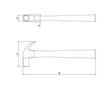 Imagem de Martelo de Unha Tramontina com Cabo de Madeira 20mm
