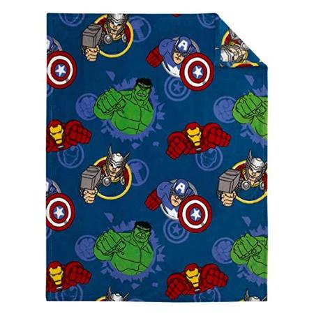 Imagem de Marvel Avengers Fight The Foes Blue, Red, Green Hulk, Iron Man, Thor, Capitão América Super Soft Toddler Cobertor