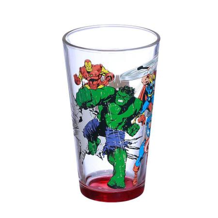 Imagem de Marvel Comics Kit Copo De Vidro 500ml + Cofre Metal Oficial Marvel - Zona Criativa