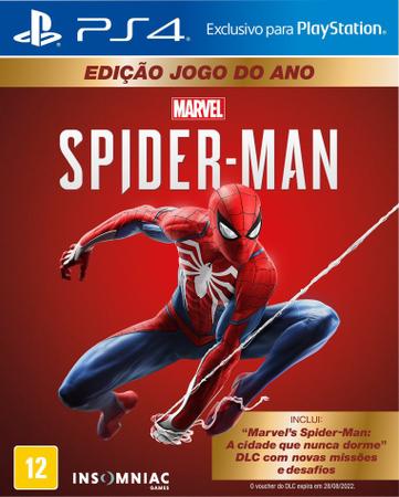 Marvel's Spider Man Homem Aranha GOTY Edition Para PS4 - Sony - Jogos de  Ação - Magazine Luiza