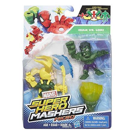 Imagem de Marvel Super Hero Mashers Micro Hulk vs. Loki 2-Pack