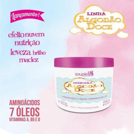 Máscara Algodão Doce Souple Liss Efeito Nuvem 300g Imagem de Máscara Algodão Doce Souple Liss Efeito Nuvem 300g