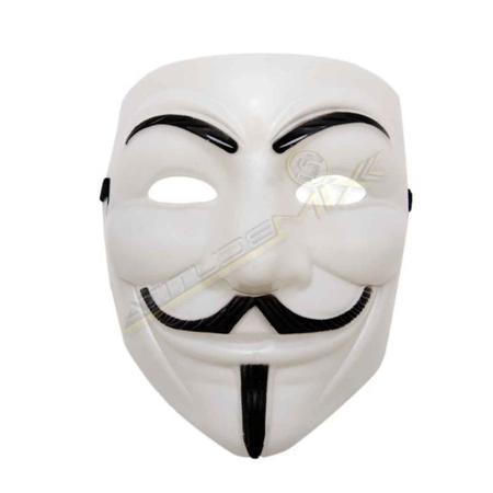 Imagem de Máscara Anonymous V de Vingança Branca - Terror / Halloween / Carnaval