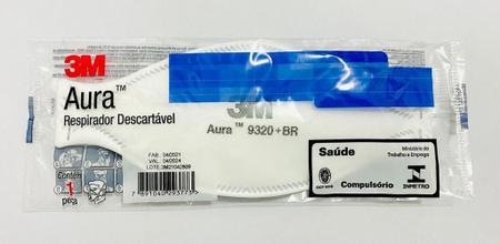 Mascara Aura 9320+BR Pff2 N95 Branca 3M Imagem de Mascara Aura 9320+BR Pff2 N95 Branca 3M