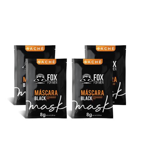 Imagem de Mascara black 8g - fox for men - 4 unidades