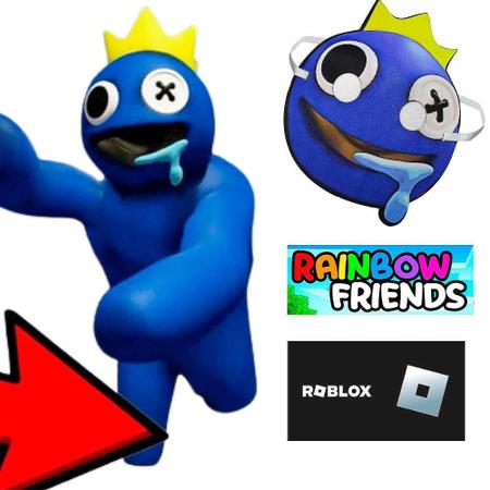 Máscara Babão Azul Infantil Rainbow Friends Roblox