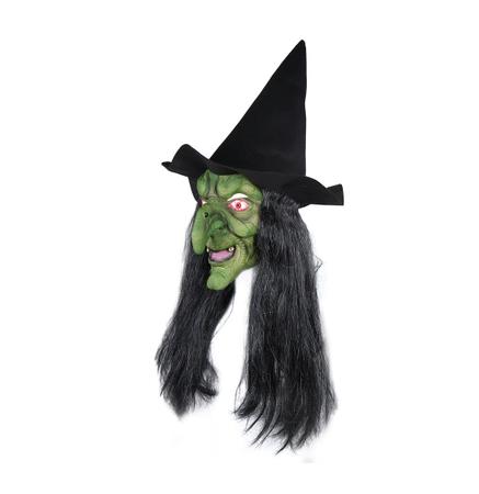 Máscara de bruxa assustadora para o dia das bruxas, adulto, látex, vestido  assustador de halloween, cinto