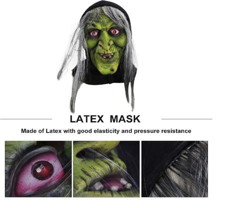 Mascara Bruxa Assustadora em Látex Halloween Festas em Promoção na  Americanas