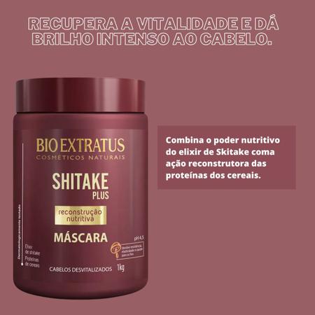 Máscara Bio Extratus Shitake Hidratação Nutrição Plus 1kg
