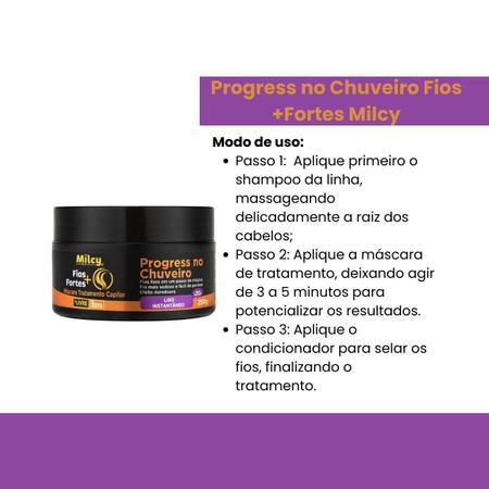 Imagem de Mascara Capilar Progress Chuveiro Fios Fortes Milcy 250G