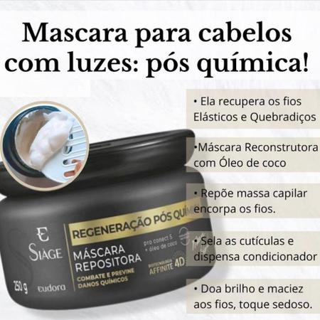 Imagem de Máscara Capilar Regeneração Pós Química Óleo Coco 250g Siàge