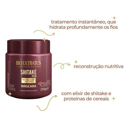 Máscara Capilar Shitake Plus Bio Extratus 250g - Danny Cosmeticos