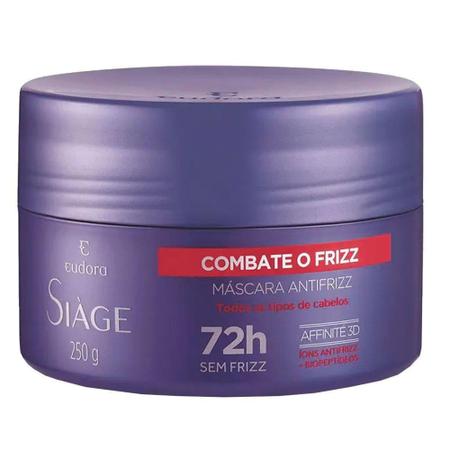 Máscara Capilar Siàge Combate O Frizz Eudora 250G Imagem de Máscara Capilar Siàge Combate O Frizz Eudora 250G