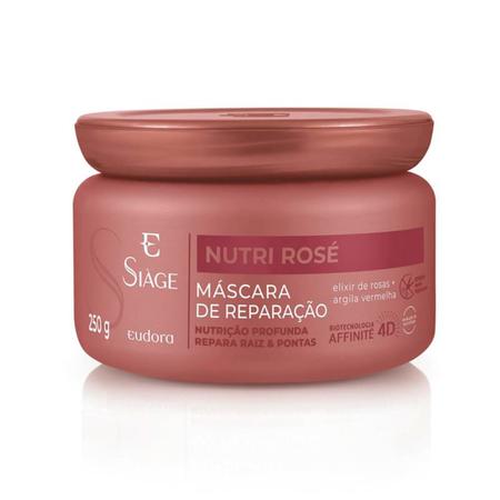 Máscara Capilar Siàge Nutri Rosé 250g - Eudora Imagem de Máscara Capilar Siàge Nutri Rosé 250g