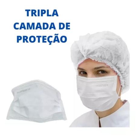 Imagem de Máscara Cirúrgica Descartável Tripla Proteção  50 Unidades