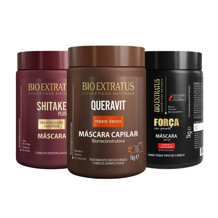 Máscara Capilar Shitake Plus Bio Extratus 1Kg Reconstrução Cabelos  Desvitalizados - Máscara Capilar - Magazine Luiza