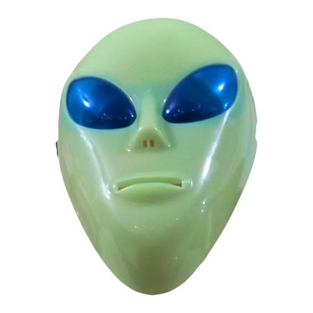 Máscara Neon Alien ET Colorida Fluor - Extra Festas