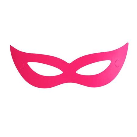 Máscara de Carnaval Rosa Neon - 12 Unidades - Extra Festas