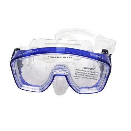 Imagem de Máscara de mergulho com protetor nasal azul - ROCKET - Nautika