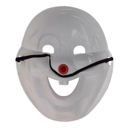 Imagem de Máscara de Palhaço Feliz Branca e Vermelha