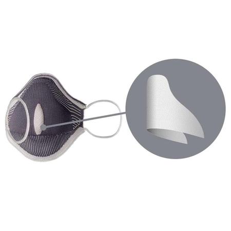 Imagem de Máscara de Proteção Fiber Knit Air Tamanho G Preto + 30 Filtros de Proteção + Suporte 3D