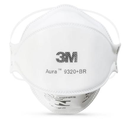 Imagem de Máscara de Segurança 3M Aura 9320+BR Sem Válvula Caixa Com 10 Unidades