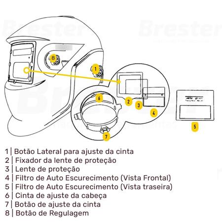 Imagem de Máscara de Solda Automática com Regulagem Profissional EVR-1021 EVALD