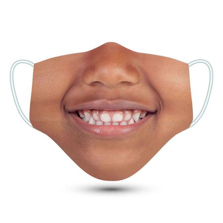 Imagem de Máscara de Tecido Lavável Dupla Camada Infantil - Criança Sorrindo