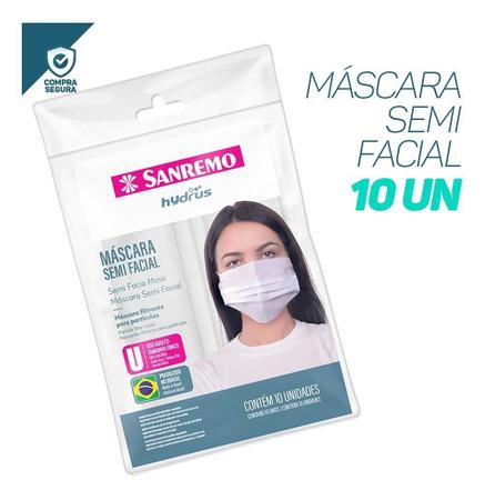 Imagem de Máscara Descartável De Proteção C/ Elástico Com 10 Unidades