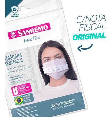 Imagem de Máscara Descartável De Proteção C/ Elástico Com 10 Unidades
