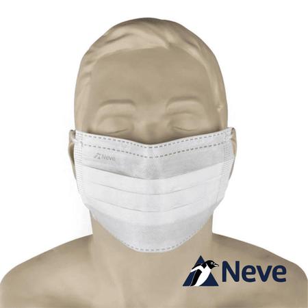 Imagem de Máscara descartável tripla camada com elástico e clipe nasal - 79114-01 - neve - pct c/50un