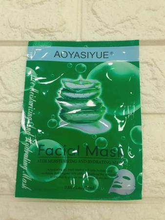 Imagem de Mascara Facial Coreana Aloe Vera Tecido Hidratante Skin AOYASIYUE  Caixa c/10