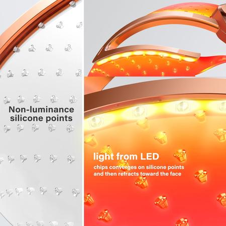 Máscara facial LED NEWKEY Wireless Silicone Red Light Therapy Imagem de Máscara facial LED NEWKEY Wireless Silicone Red Light Therapy