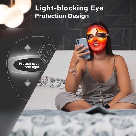 Máscara facial LED NEWKEY Wireless Silicone Red Light Therapy Imagem de Máscara facial LED NEWKEY Wireless Silicone Red Light Therapy