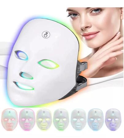 Imagem de Máscara Facial Led Tratamento Estético Fototerapia - 7 Cores