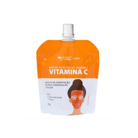 Imagem de Máscara Facial Peel Off Colágeno e Vitamina C Sachê 50g Max Love